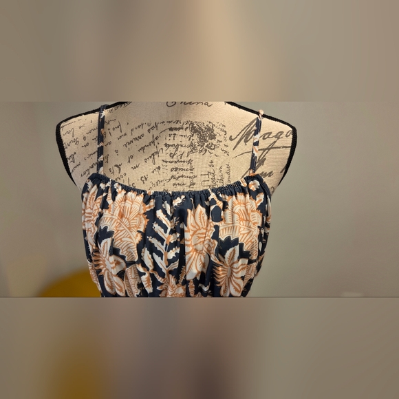 GRACE KARIN Floral Maxi Dress in Grey And Orange Size L. - Picture 4 of 16